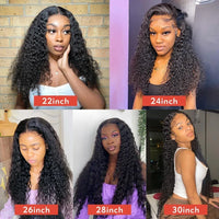 Deep Wave Frontal HD Lace Wig by Spacewallart, showcasing natural deep wave hair with a transparent lace frontal for a seamless look.