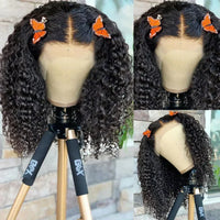 Deep curly bob wig by Spacewallart featuring voluminous, textured hair with a natural curl pattern and sleek finish.