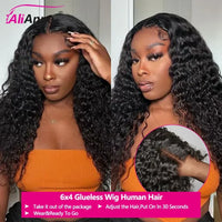 Curly wave glueless wig by Spacewallart featuring natural hair texture and style, displayed on a mannequin head.