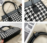 Spacewallart plaid hand carry bag with a versatile plaid pattern, compact accessory for daily use and stylish storage.