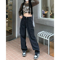 Spacewallart fashionable loose wide-leg pants, flowing fabric, high waist design, styled with a casual top, perfect for relaxed outfits.