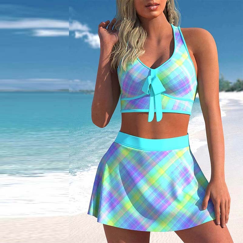 Spacewallart split swimwear apparel featuring a stylish, colorful design perfect for beach or poolside wear.