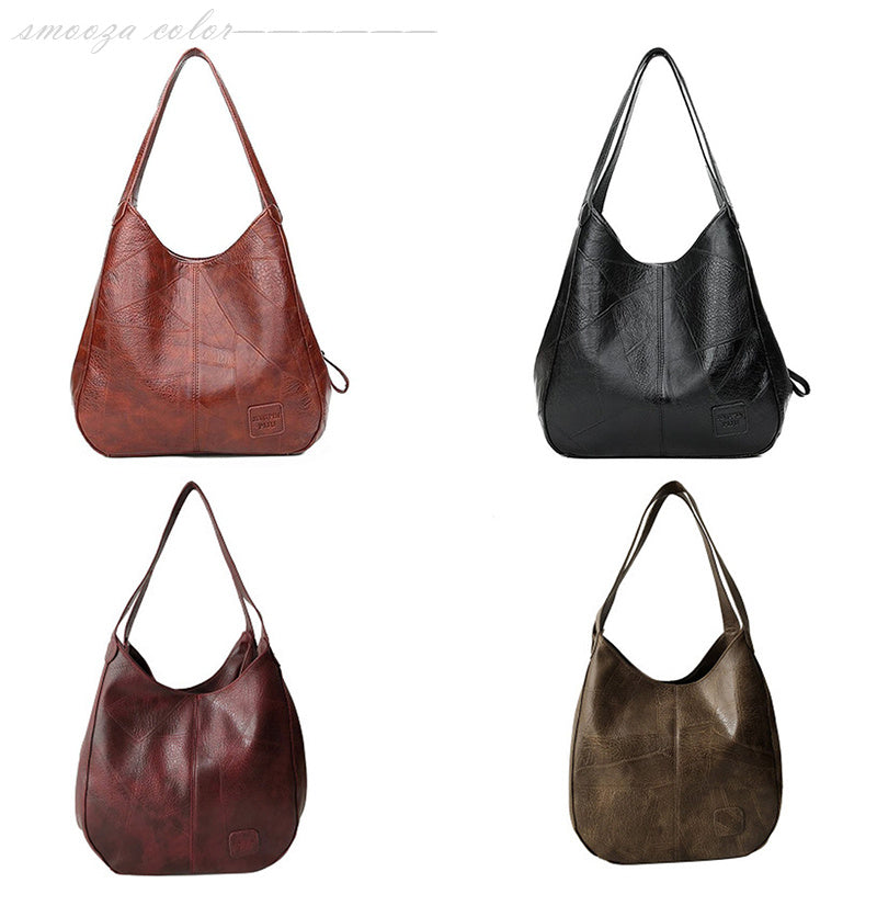 Vintage women's handbag by Spacewallart featuring classic leather design and elegant accessory style.
