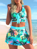 Spacewallart split swimwear apparel featuring a stylish, colorful design on fabric with adjustable straps and a modern cut.