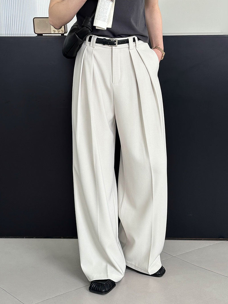 Loose retro casual pants by Spacewallart featuring relaxed fit, lightweight fabric, and vintage-inspired style.