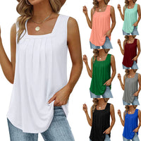 Light blue Summer Tank Top from Spacewallart, sleeveless apparel with a relaxed fit, ideal for warm weather.