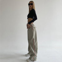 Spacewallart women's loose matching trousers, relaxed fit casual apparel, shown in a neutral color, suitable for everyday wear.