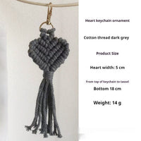 Hand-woven key accessory by Spacewallart, small creative gift, featuring intricate textile design, perfect for keys or decoration.