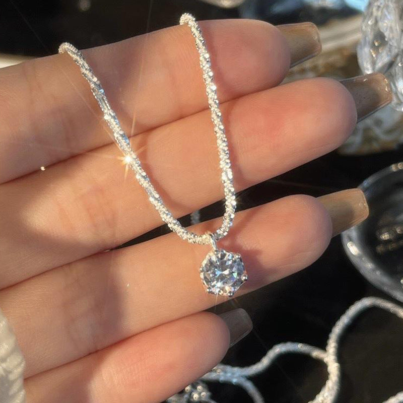 Mini Starry Necklace by Spacewallart featuring a delicate chain with tiny star charms, ideal as a stylish accessories piece.