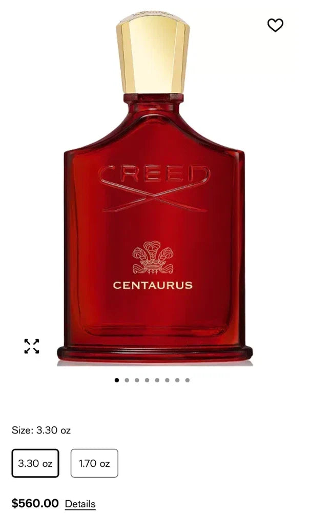 Spacewallart Creed Centaurus Eau de Parfum unisex bottle, 3.3 oz / 100 ml, new in box, stylish perfume packaging