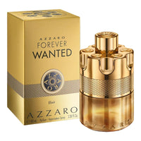Azzaro Forever Wanted Elixir Eau de Parfum bottle for men, 3.4 oz, with sleek design and dark fragrance liquid visible inside.