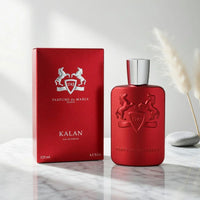 Parfums de Marly Kalan Eau de Parfum spray for men in a sleek 125ml bottle, displayed on a neutral background.
