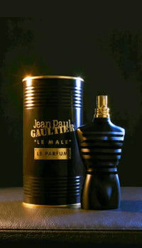 Sealed Jean Paul Gaultier Le Male Le Parfum Eau de Parfum for Men in 4.2 oz bottle, authentic and ready for use.