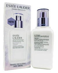 Estée Lauder Perfectionist Pro Rapid Brightening Treatment with Vitamin C in a 3.4 oz bottle, designed for radiant skin.