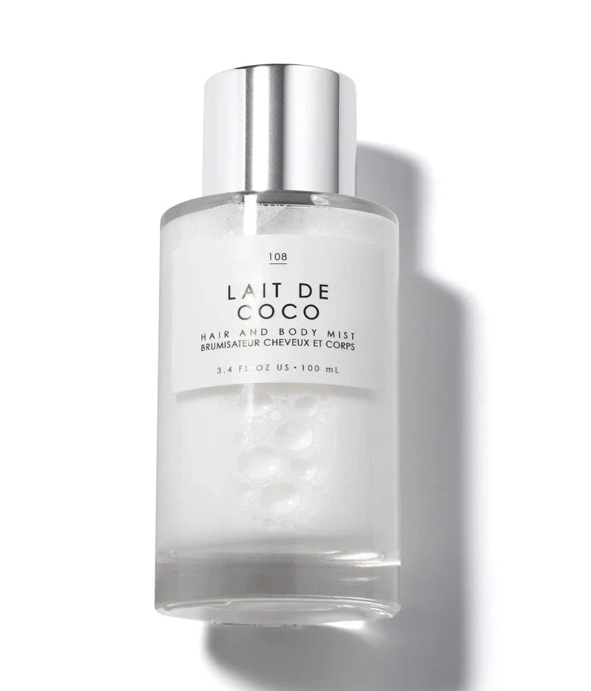Spacewallart Le Monde Gourmand Lait de Coco Eau de Toilette 3.4 oz, featuring a sleek bottle with coconut fragrance accents.