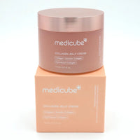 Spacewallart MEDICUBE Collagen Jelly Cream in a 110ml jar, featuring a smooth, gel-like texture for moisturizing with active collagen.