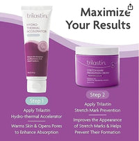 Spacewallart TriLASTIN Maternity Stretch Mark Prevention & Healing Cream in 4 oz jar, suitable for pregnancy belly skincare.