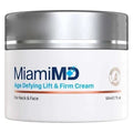 Spacewallart MiamiMD Age Defying Lift & Firm Cream for face and neck in 50ml jar, anti-aging moisturizer with smooth, youthful skin.