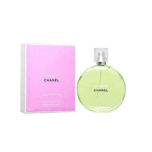 Spacewallart Chanel Chance Eau Fraîche Eau de Toilette for Women 3.4 oz bottle, sealed and new, with elegant fragrance packaging