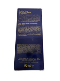 Estée Lauder Double Wear Stay-in-Place Foundation in Shade 1W1 Bone, 1 oz, with sleek bottle and applicator shown.