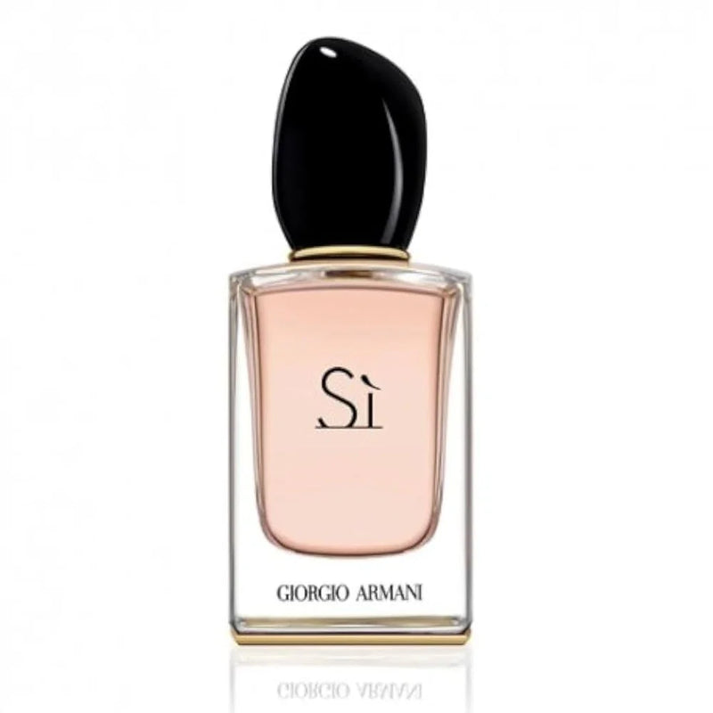 Giorgio Armani Si Eau de Parfum for Women in a 3.4 oz bottle, new in box, with elegant glass packaging and fragrance cap.