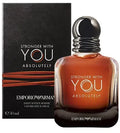 Emporio Armani Stronger With You Absolutely men's Eau de Parfum spray in 3.4 oz bottle, sleek design and elegant packaging.