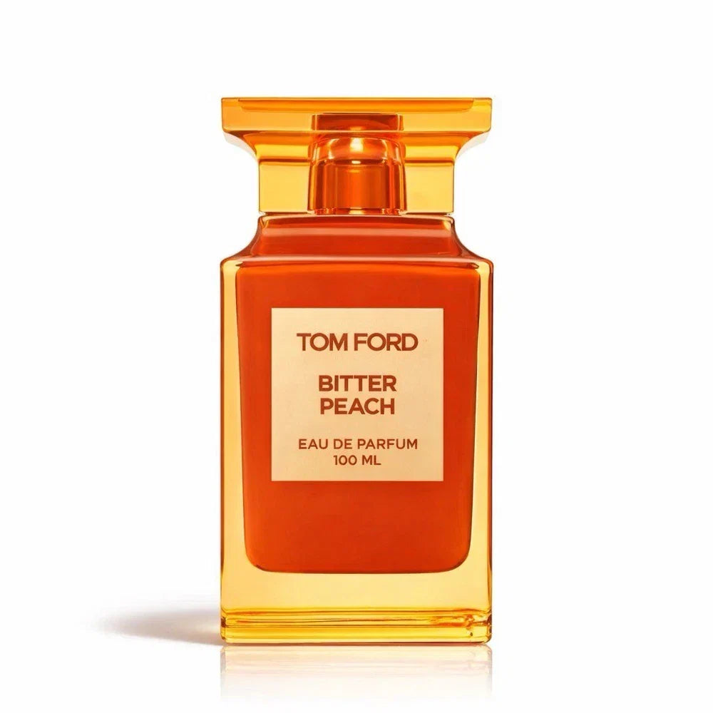 Tom Ford Bitter Peach Eau de Parfum by Spacewallart, 1.7 oz sealed bottle featuring a luxurious scent and elegant packaging.