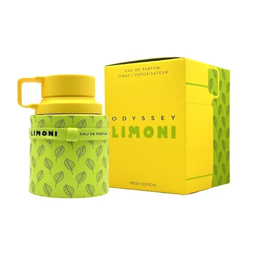 Armaf Odyssey Limoni Fresh Edition Eau de Parfum for Men 3.4 oz bottle with a sleek design, authentic and new in box.