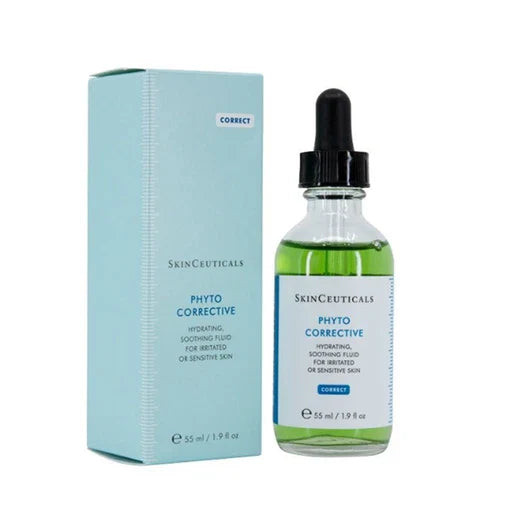 SkinCeuticals Phyto Corrective Gel in a sealed 1 oz bottle, a calming, brightening, hydrating face gel from Spacewallart.
