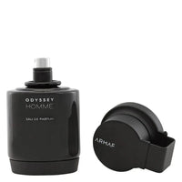 Armaf Odyssey Homme Eau de Parfum for Men in 3.4 oz bottle, featuring sleek packaging and the fragrance bottle with a modern design.
