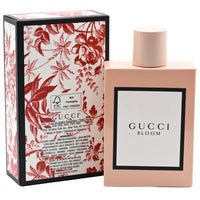 Spacewallart Gucci Bloom Eau de Parfum for Women, 3.4 oz, elegant perfume bottle with floral design, new in box