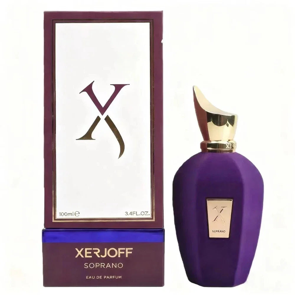 Spacewallart Xerjoff fragrance collection featuring Erba Pura, Opera, Coro, and Soprano unisex Eau de Parfum bottles.