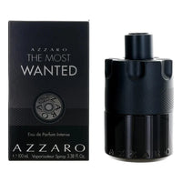 Azzaro The Most Wanted Eau de Parfum Intense for Men 100ml bottle, sleek design, with branding visible on the elegant packaging.