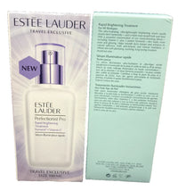 Estée Lauder Perfectionist Pro Rapid Brightening Treatment with Vitamin C in 3.4 oz bottle, showing the product bottle and label.