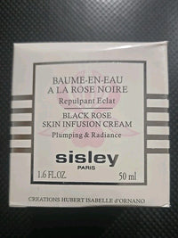 Sisley Black Rose Skin Infusion Cream jar showing the luxurious black rose-infused skincare product for radiant, plumping skin.