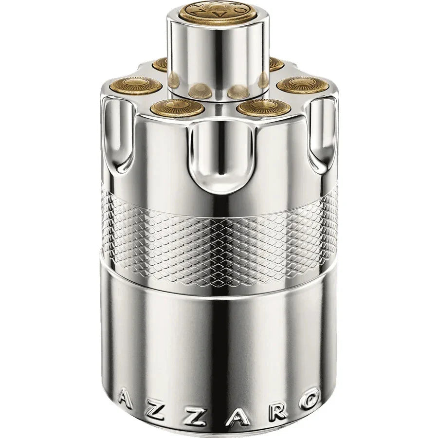 Azzaro Wanted Eau de Parfum Spray for Men, 100 ml, with sleek bottle design and black cap, displayed on a neutral background.