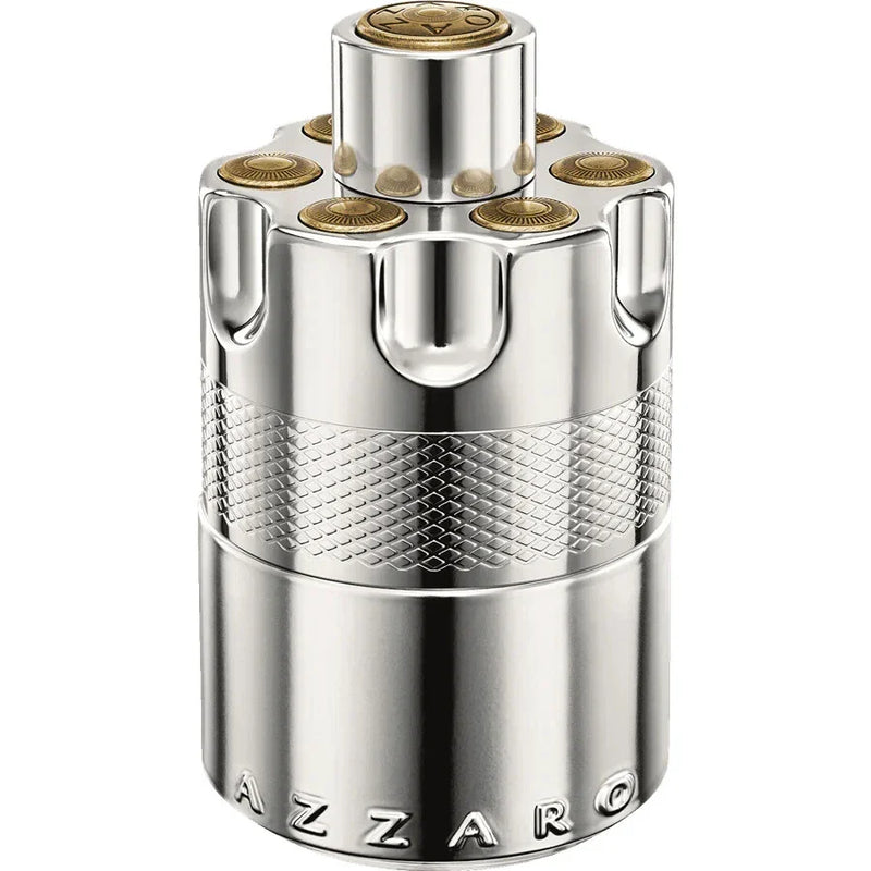 Azzaro Wanted Eau de Parfum Spray for Men, 100 ml, with sleek bottle design and black cap, displayed on a neutral background.