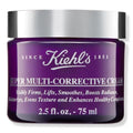 Kiehl's Super Multi-Corrective Anti-Aging Face & Neck Cream jar, 2.5 fl oz, with cream visible on the open lid.