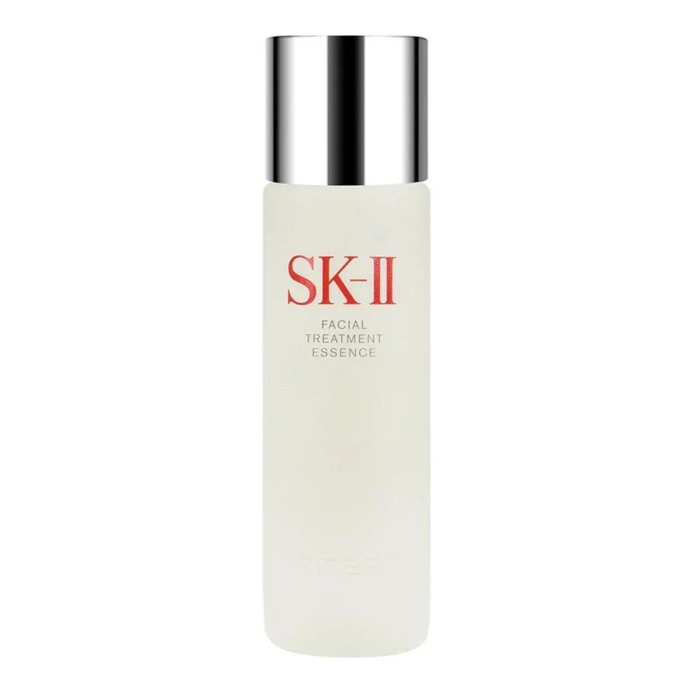 Spacewallart SK-II Facial Treatment Essence 230ml bottle with clear liquid inside, skincare product for radiant skin.