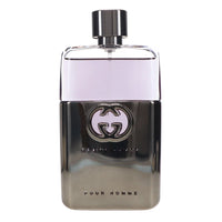 Gucci Guilty Pour Homme Eau de Toilette bottle in 3 oz size, featuring a sleek design and dark packaging.