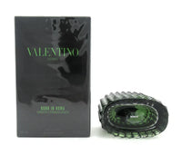 Valentino Uomo Born In Roma Green Stravaganza Eau de Toilette for Men in 3.4 oz bottle, featuring sleek green and black packaging.
