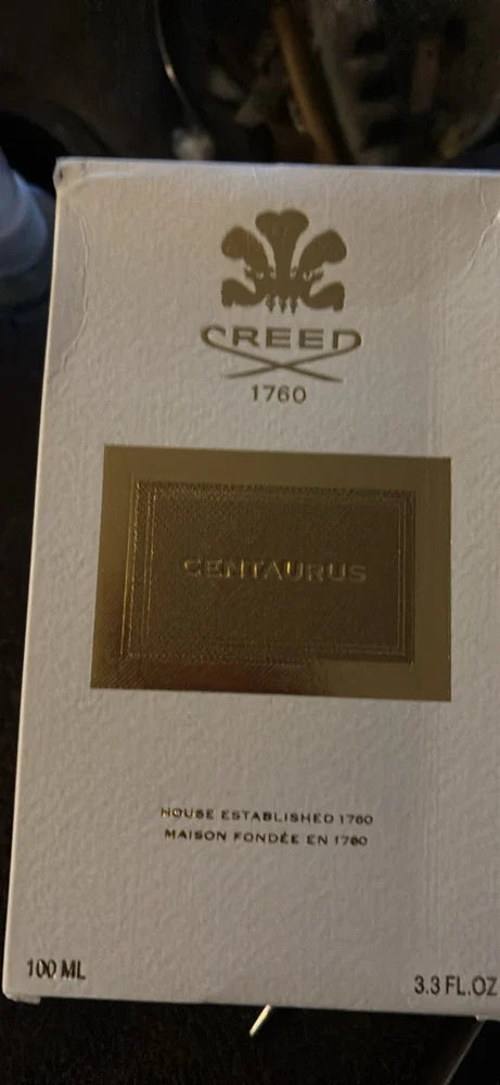 Creed Centaurus Eau de Parfum unisex bottle, 3.3 oz, with elegant packaging and minimalist design, by Spacewallart.