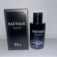 Christian Dior Sauvage Eau de Parfum for Men in a sleek 3.4 oz bottle with a dark, modern design.