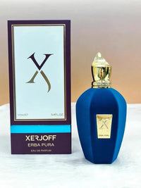 Spacewallart Xerjoff fragrance collection featuring Erba Pura, Opera, Coro, and Soprano unisex Eau de Parfum bottles.