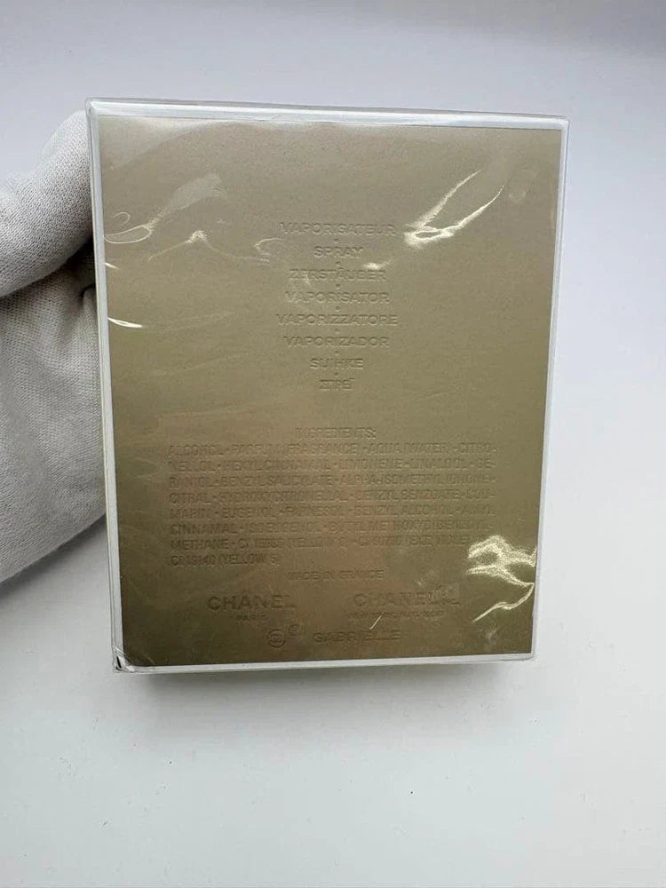 Chanel Gabrielle Eau de Parfum for Women in a 3.4 oz bottle, featuring a sleek design and elegant fragrance packaging.