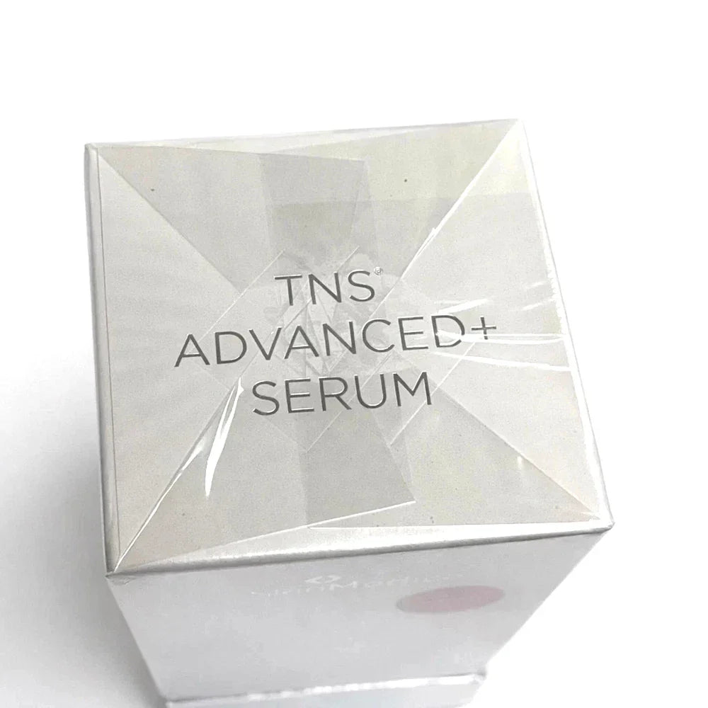 Spacewallart SkinMedica TNS Advanced+ Serum bottle with sealed cap, anti-aging face serum in 1 oz / 30ml size.
