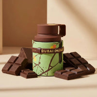 Armaf Odyssey Dubai Chocolat Eau de Parfum for Men in 3.4 oz bottle, authentic fragrance with sleek packaging.