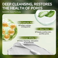 LANBENA 2.0 nose pore strips with salicylic acid, deep blackhead remover mask, designed for clear, smooth skin.