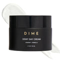 DIME Beauty Dewy Day Cream with rosehip oil and snow mushroom, moisturizing face cream in a 1.7 oz jar.