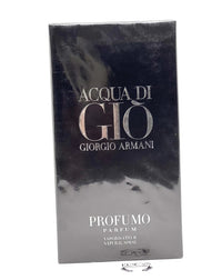 Giorgio Armani Acqua Di Gio Profumo Eau de Parfum for Men bottle with vintage batch label, sealed and unopened.